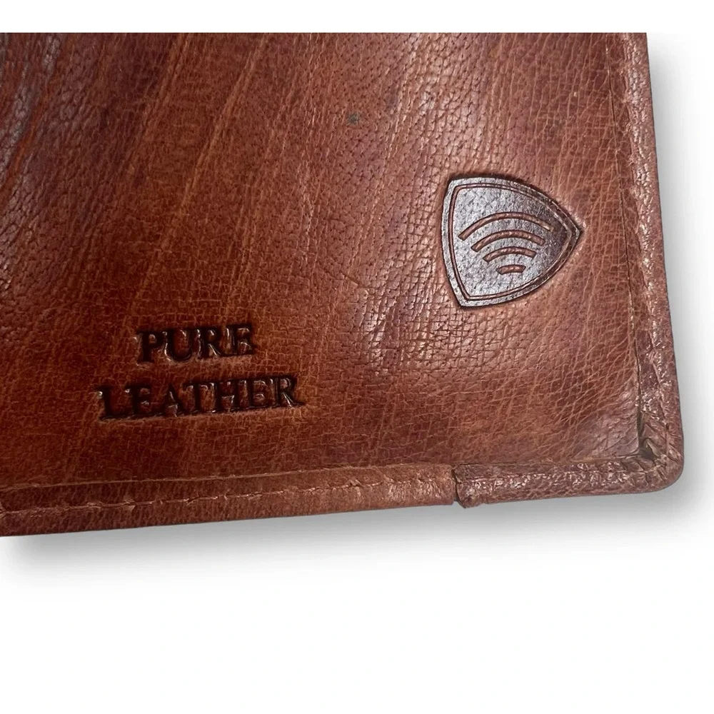 Spikes and Sparrow Convertible Wallet Alexander RFID Brown Leather 2 Part Combo